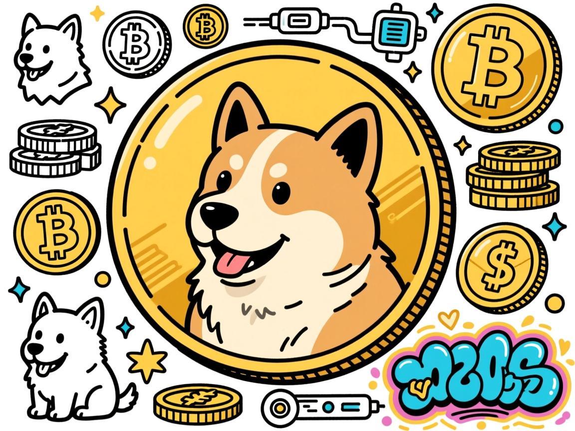 如何画狗狗币图案大全，从简笔画到创意涂鸦