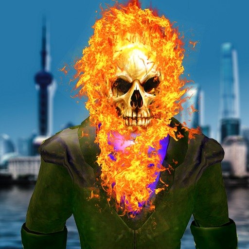 鬼火头骨超级英雄:火焰战