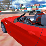 红色汽车和警察逃生