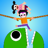 秋季男孩绳索救援