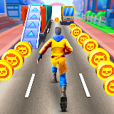 冲孔卡通赛跑者
