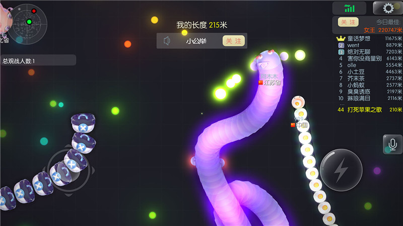 虫虫大作战(联网贪吃蛇)