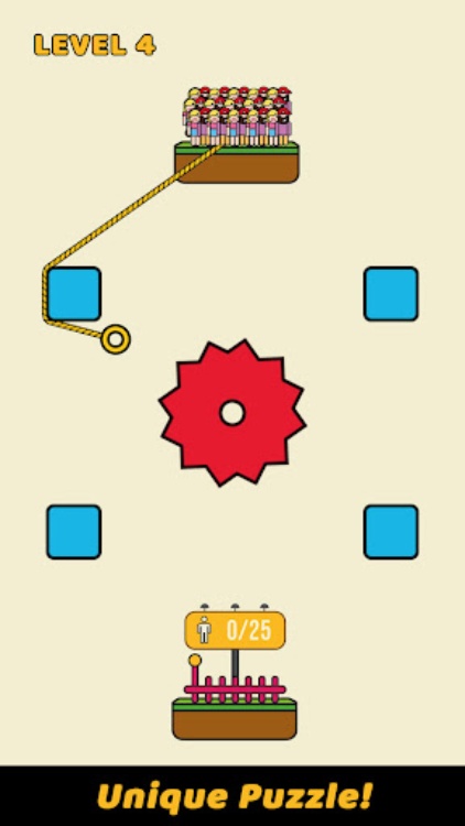 Rope Rescue!  Unique Puzzle