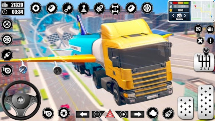 Flying Oil Tanker Truck Games