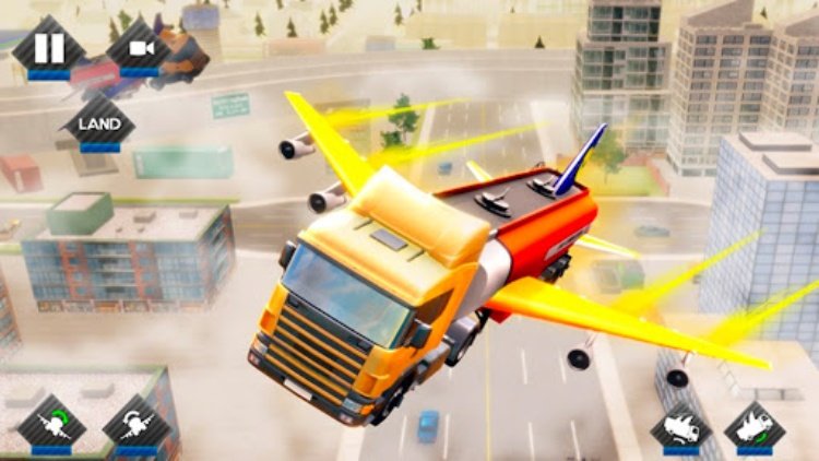 Flying Oil Tanker Truck Games