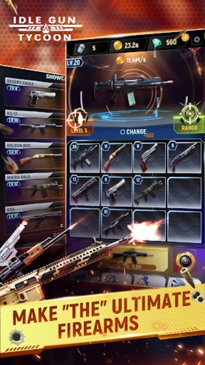Idle Gun Tycoon  Shoot Now!