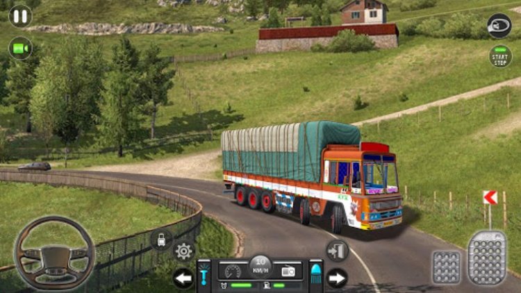 Mountain Cargo Truck Driving