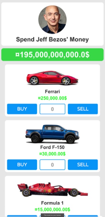 Spend Jeff Bezos' Money  Simu