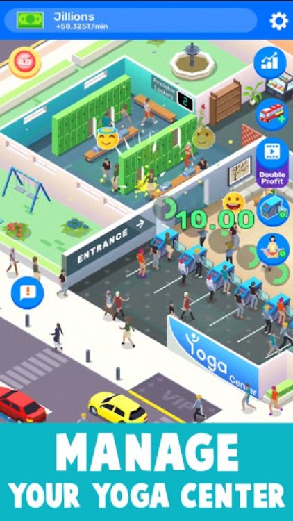 Idle Yoga Tycoon: Fitness cent