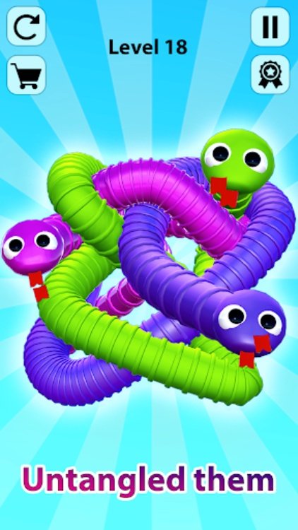 Tangled Snakes: Puzzle Game