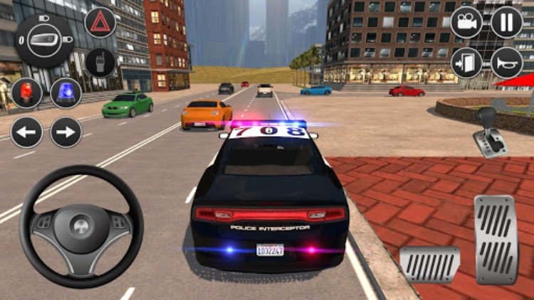 American Fast Police Driving