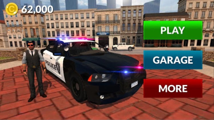 American Fast Police Driving