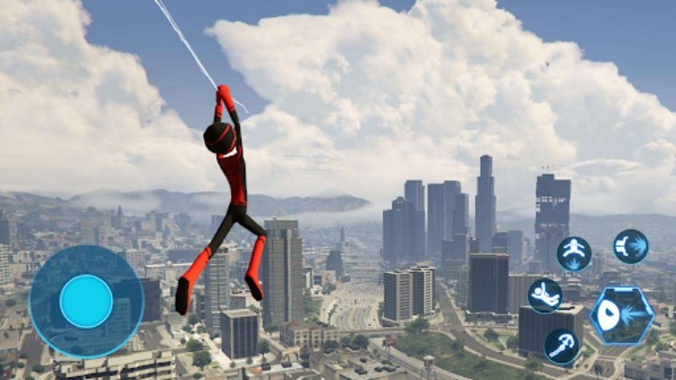 Spider Stickman Rope