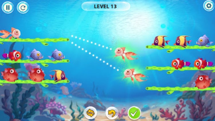 Fish Sort Color Puzzle Game