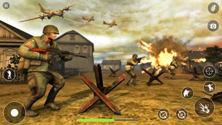WW2 生存射擊遊戲：槍火 fps 射擊遊戲離線