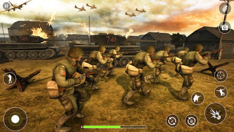 WW2 生存射擊遊戲：槍火 fps 射擊遊戲離線