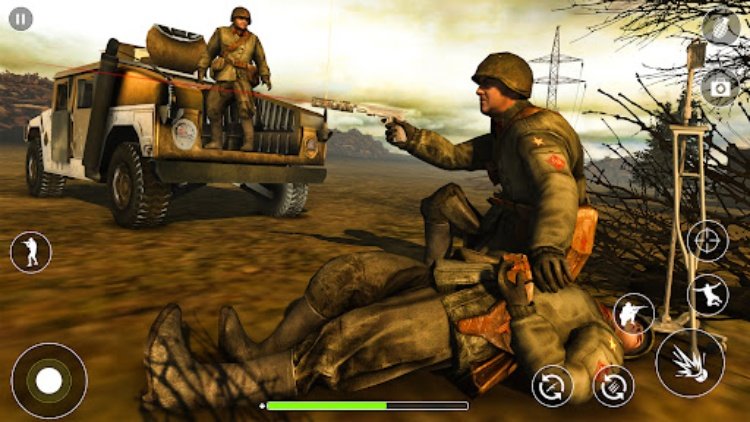 WW2 生存射擊遊戲：槍火 fps 射擊遊戲離線