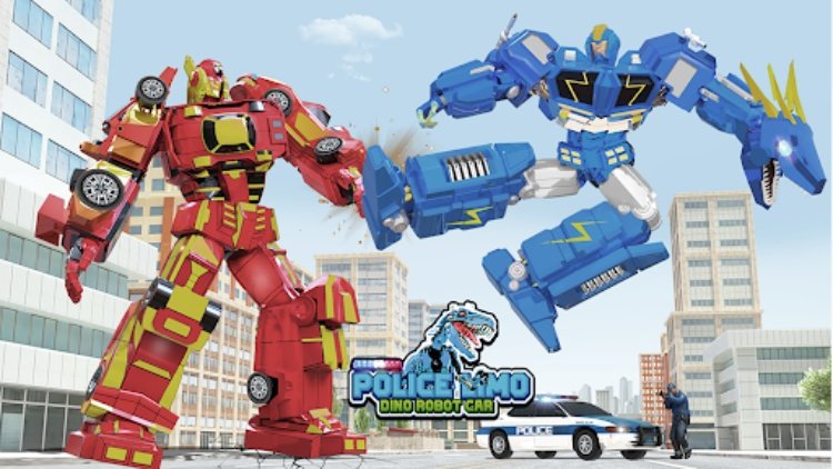 Limo Car Dino Robot Car Game