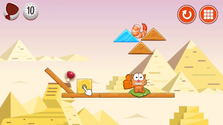 Hungry cat: physics puzzle