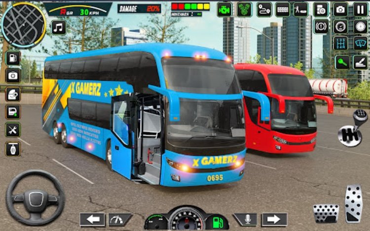 真实的 公共汽车 模拟器 游戏 3d