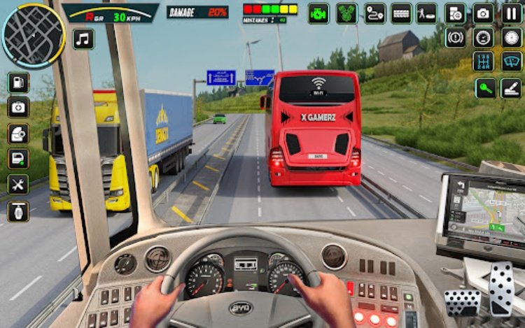 真实的 公共汽车 模拟器 游戏 3d