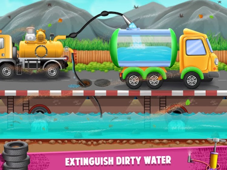 Road Cleaner Truck Driving