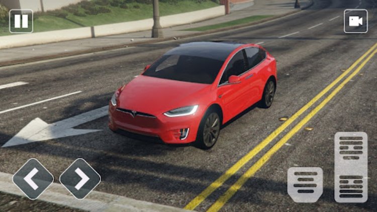 Electric Tesla X Car City Race
