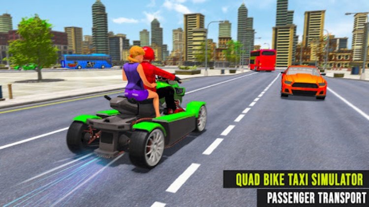Flying Motorbike Game ATV Taxi