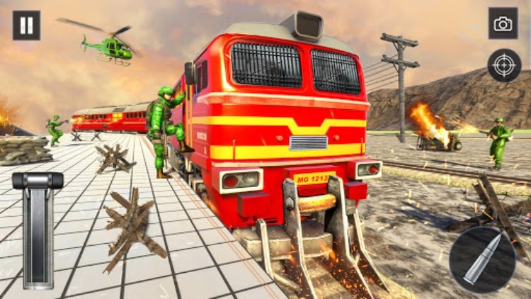 Army Train Shooter: Train Game