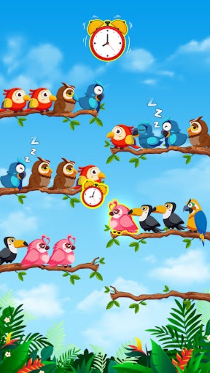Bird Sort Color Puzzle Game