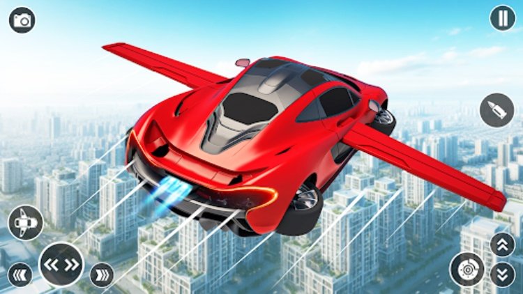 Flying Car Shooting Games 3D