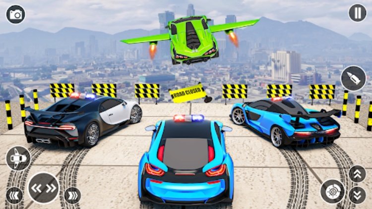 Flying Car Shooting Games 3D