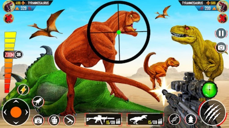 Wild Dinosaur Hunting Gun Game