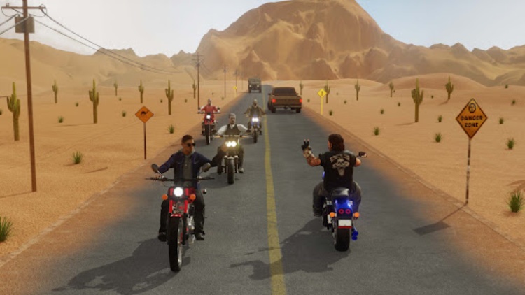 Motorcycle Long Road Trip Game