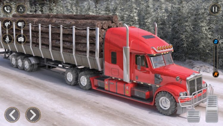 Mud Truck Driving Snow Game