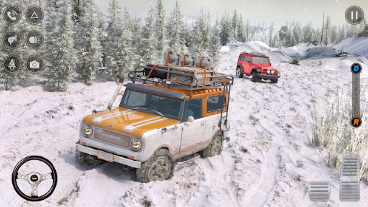 Mud Truck Driving Snow Game