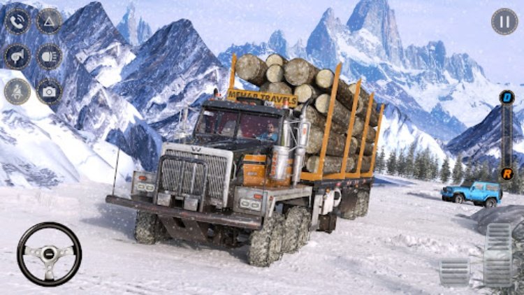 Mud Truck Driving Snow Game