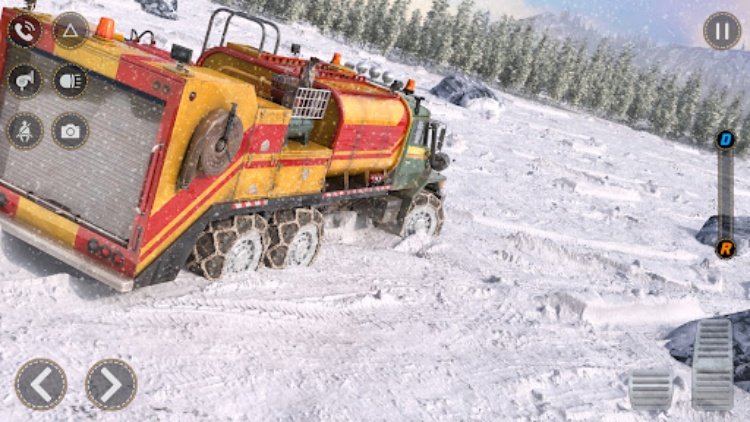 Mud Truck Driving Snow Game