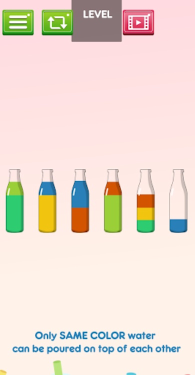 Blue Water Sort Color Bottle