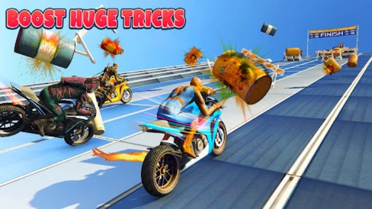Superhero Tricky Bike Racing