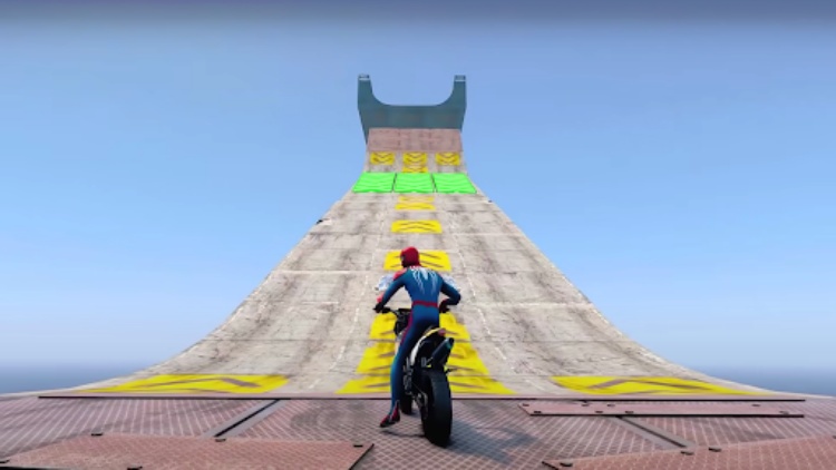 Superhero Tricky Bike Racing
