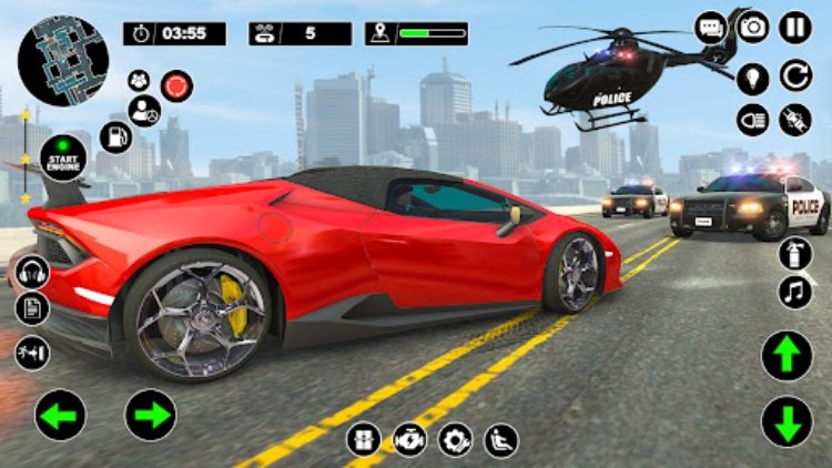 Police Helicopter Chase Game