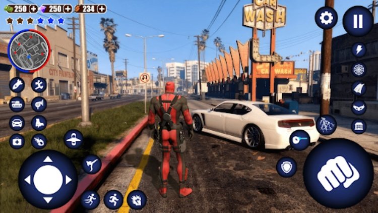 Miami Rope Hero Spider Game