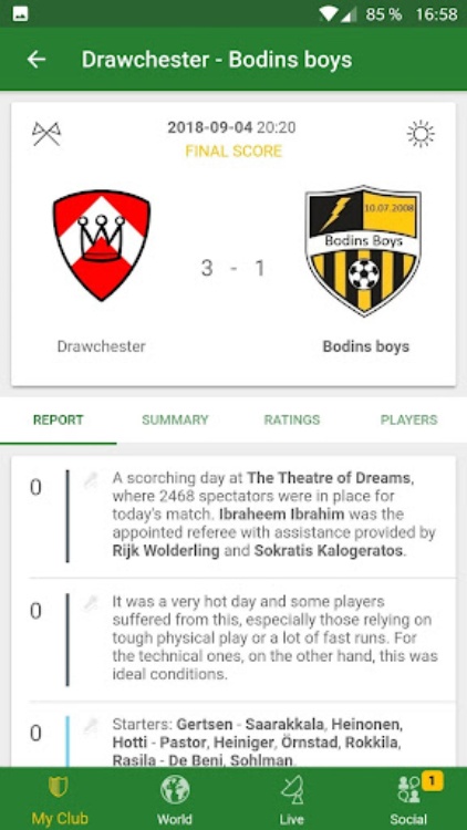 Hattrick Football Manager Game