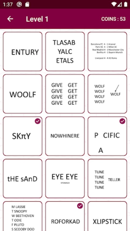 Dingbats  Between the lines