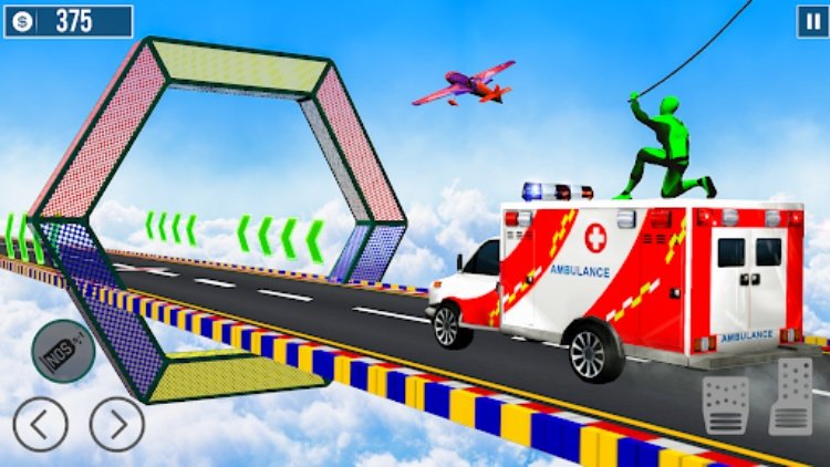 救护车特技巨型坡道