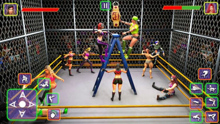Girls Wrestling Fighting arena