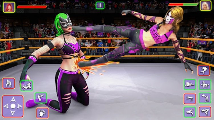 Girls Wrestling Fighting arena