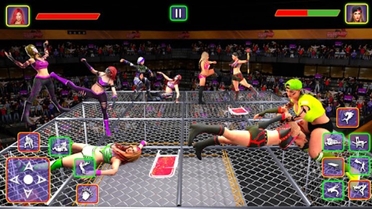 Girls Wrestling Fighting arena