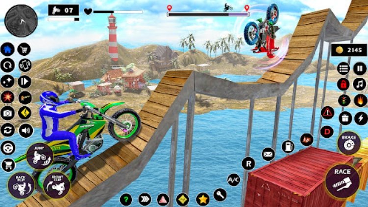 自行车比赛游戏：自行车特技 3D